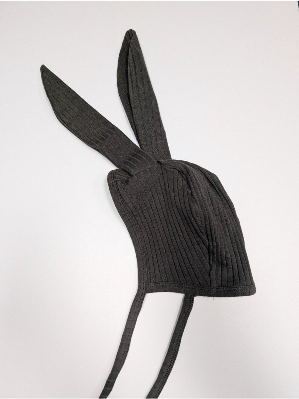 Kate Quinn Organic Cotton Wide Rib Bunny Rabbit Ears Hat 12-18 Month Baby Beluga